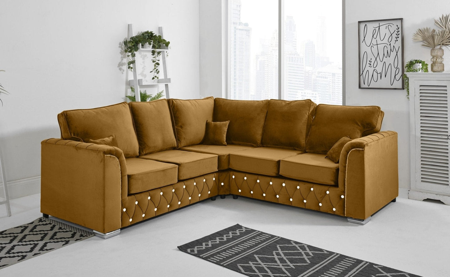 Malibu Corner Fullback - 2c2 + Diamonds - Sofa Scape UK