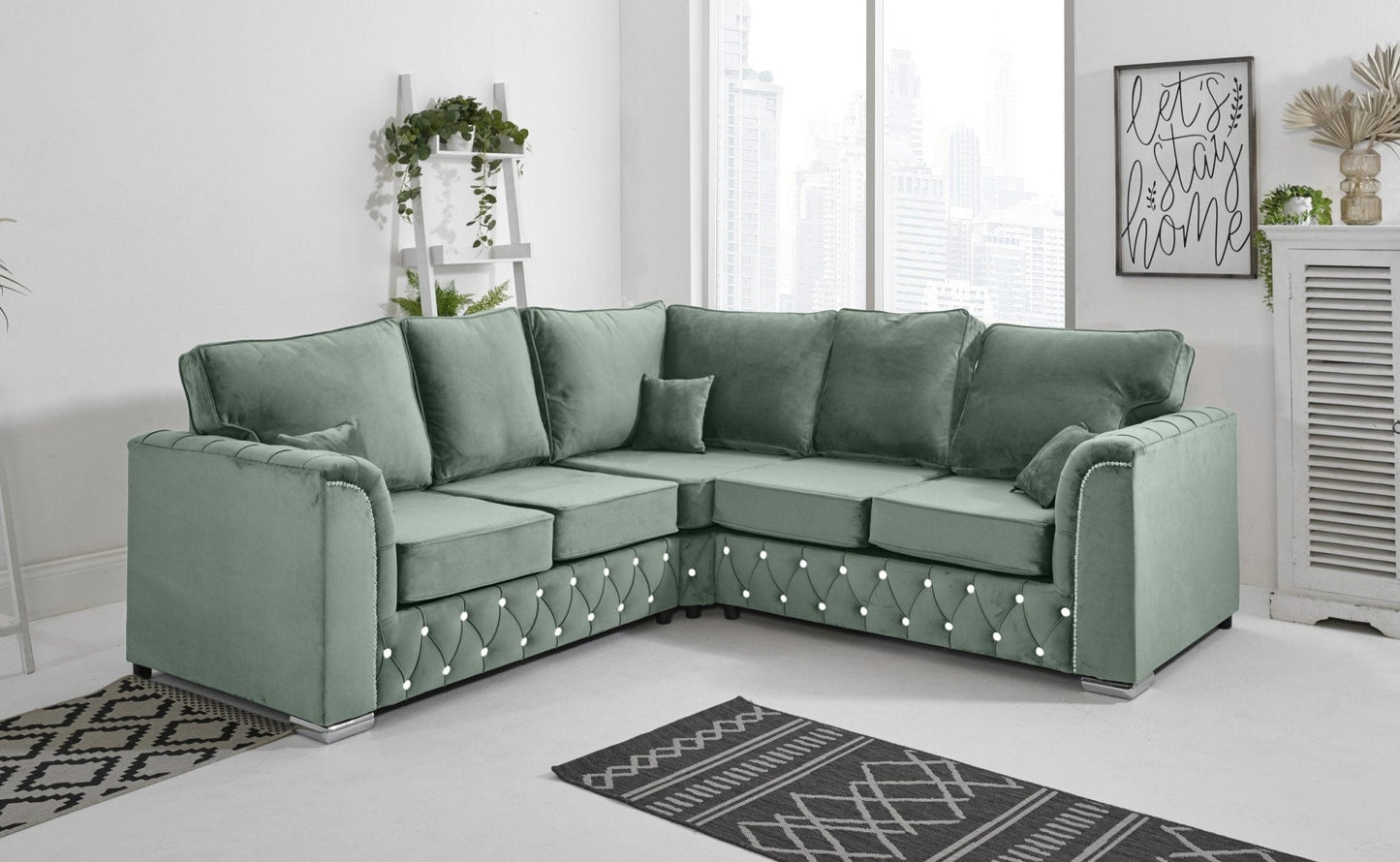 Malibu Corner Fullback - 2c2 + Diamonds - Sofa Scape UK