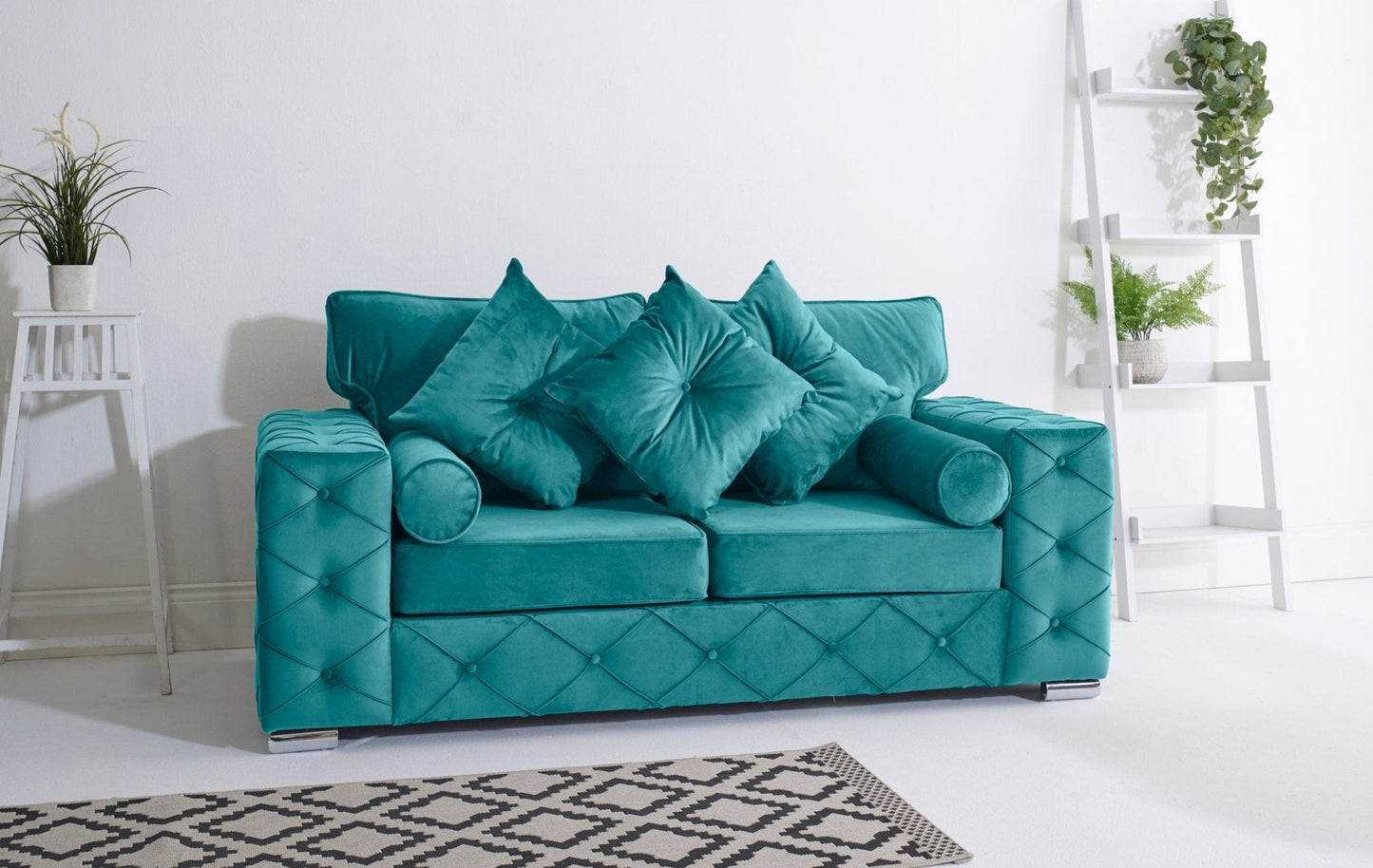 Milton 3+2 Fullback + Bolster / Buttoned Cushions - Sofa Scape UK