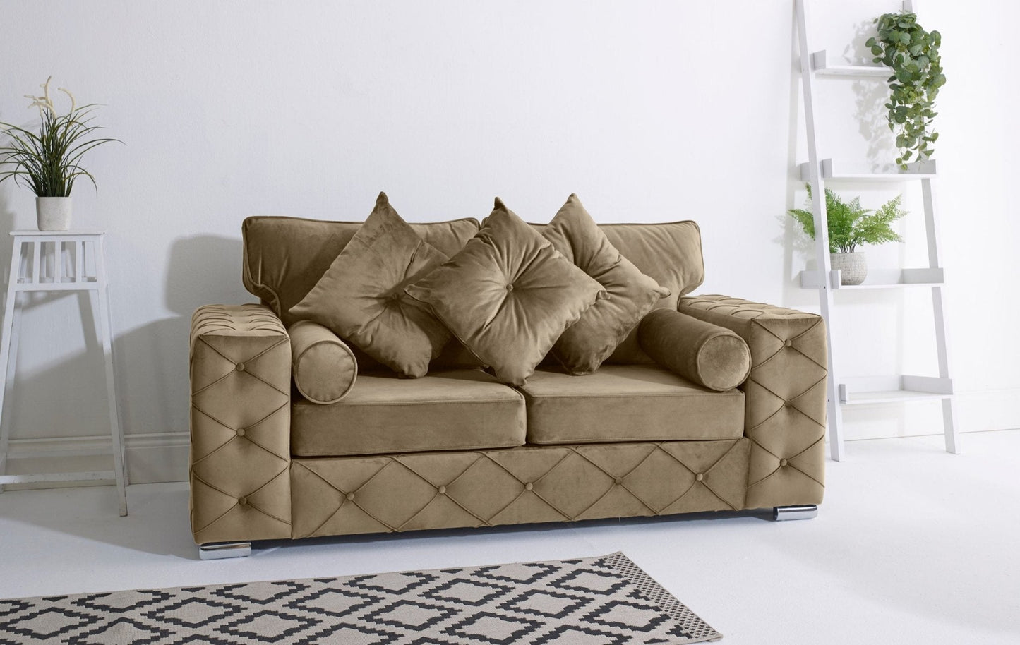 Milton 3+2 Fullback + Bolster / Buttoned Cushions - Sofa Scape UK