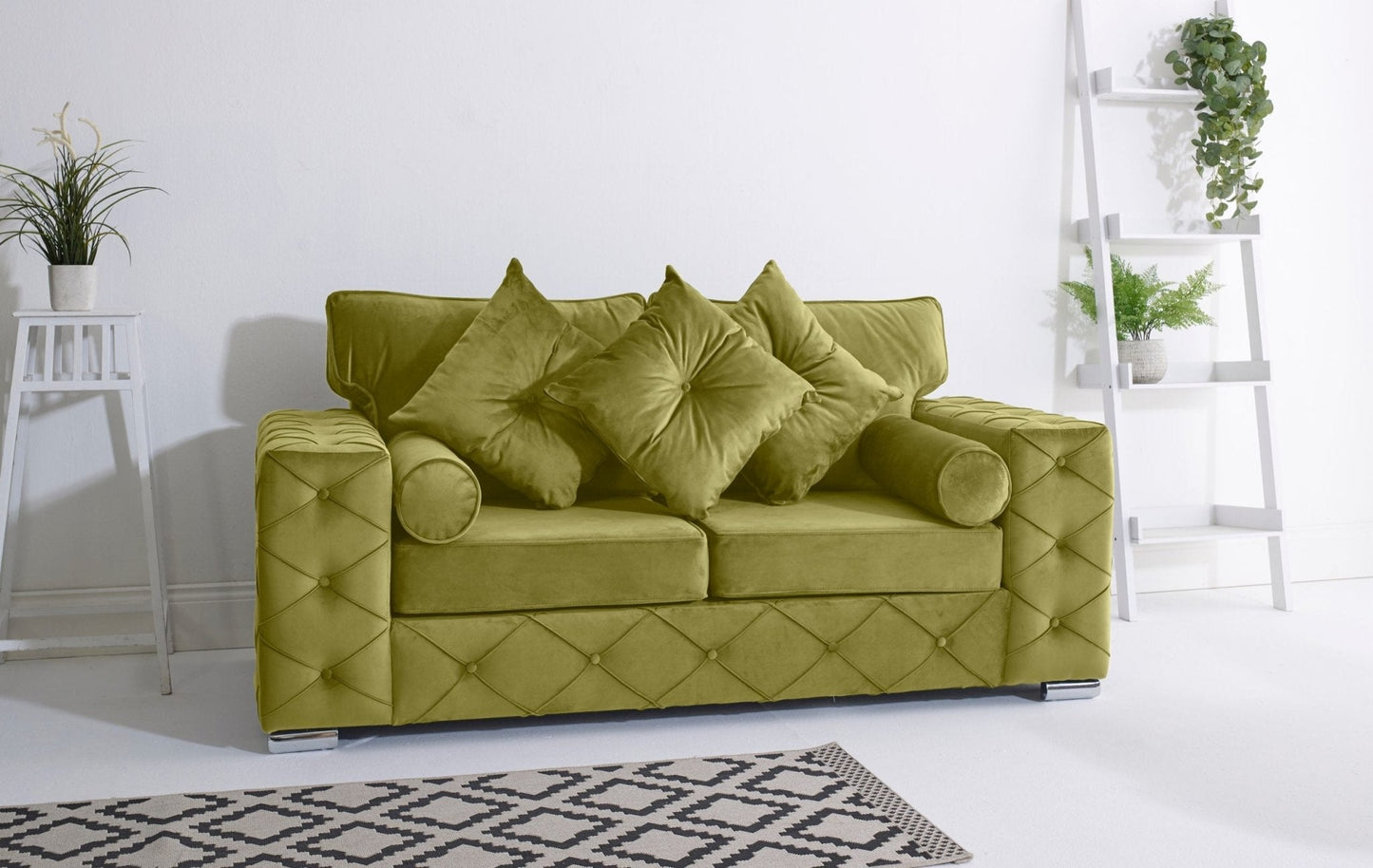 Milton 3+2 Fullback + Bolster / Buttoned Cushions - Sofa Scape UK