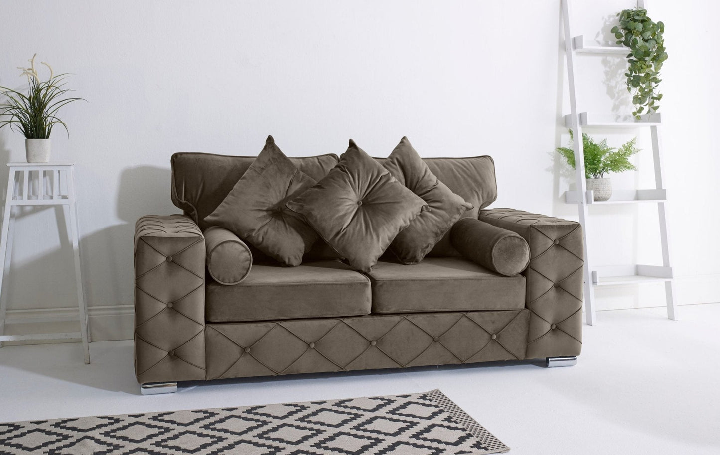 Milton 3+2 Fullback + Bolster / Buttoned Cushions - Sofa Scape UK