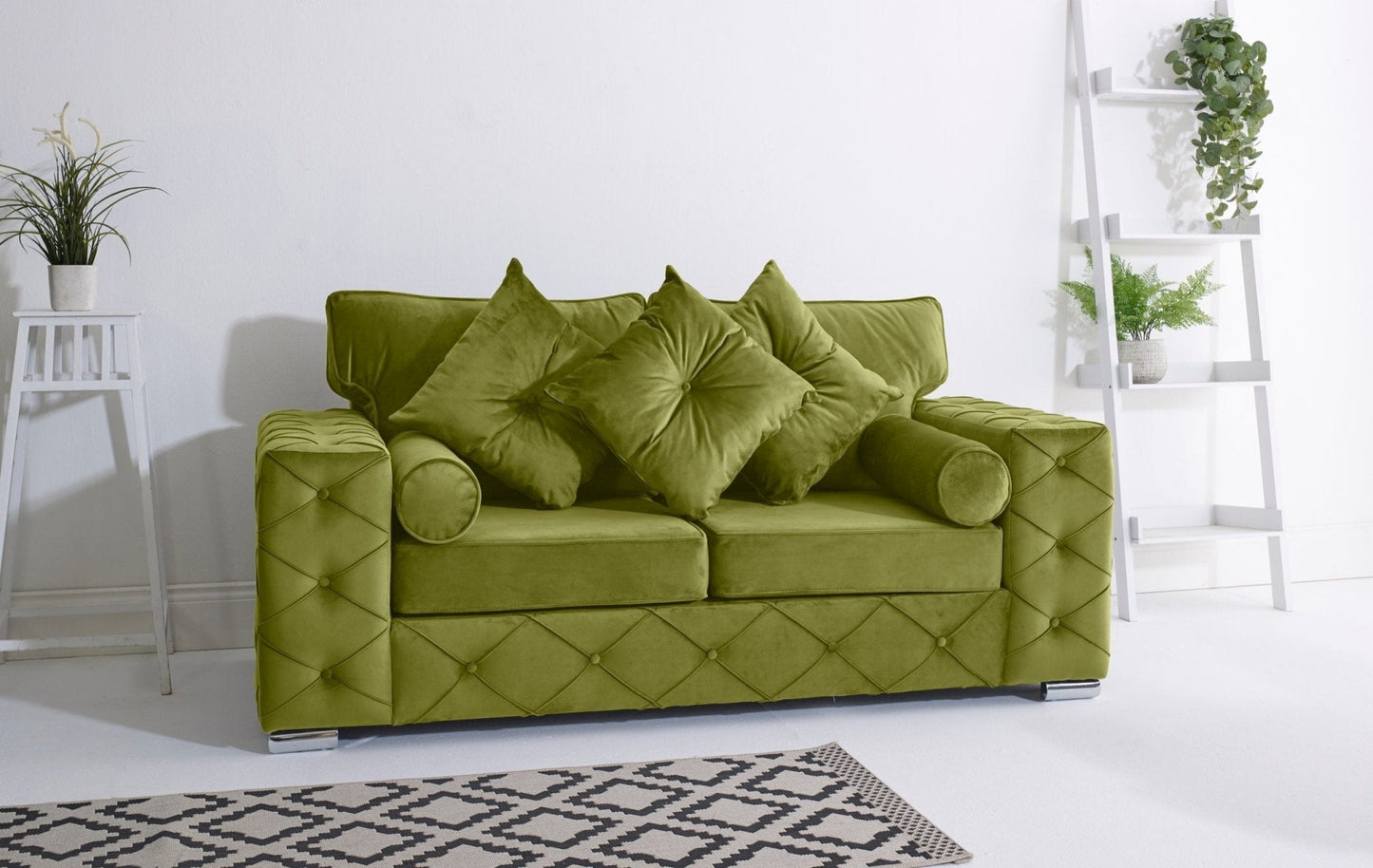 Milton 3+2 Fullback + Bolster / Buttoned Cushions - Sofa Scape UK