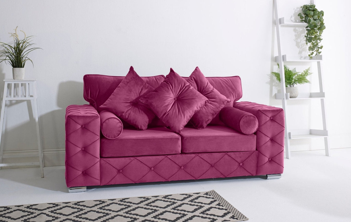 Milton 3+2 Fullback + Bolster / Buttoned Cushions - Sofa Scape UK
