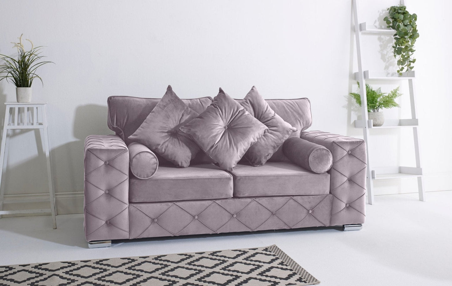 Milton 3+2 Fullback + Bolster / Buttoned Cushions - Sofa Scape UK