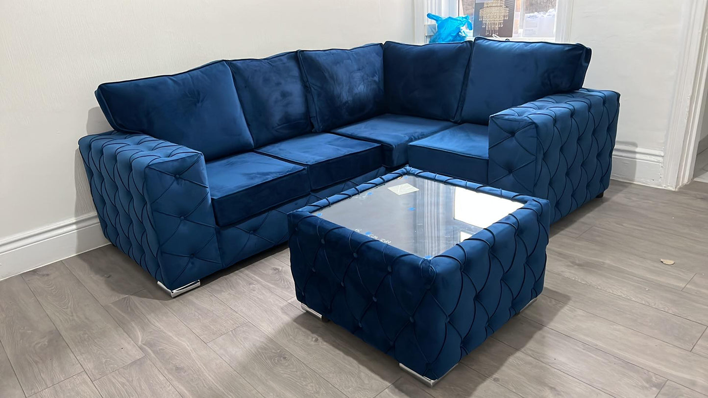 Milton 4 Seater - Marine Fullback + Coffee Table - Sofa Scape UK