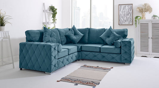 Milton Corner Fullback - 2c2 + Bolster / Buttoned Cushions - Sofa Scape UK