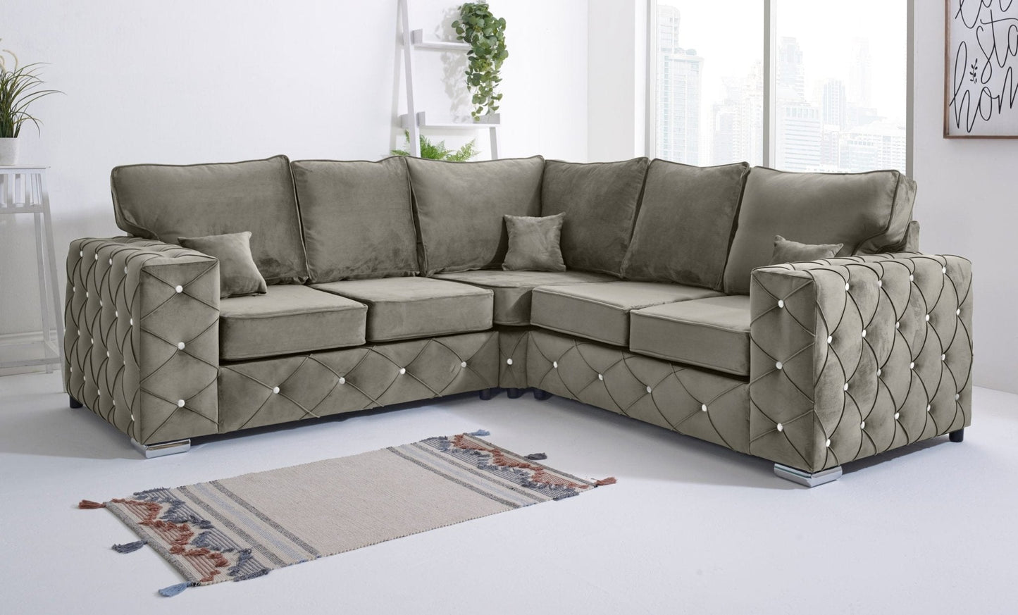 Milton Corner Fullback - 2c2 + Diamonds - Sofa Scape UK
