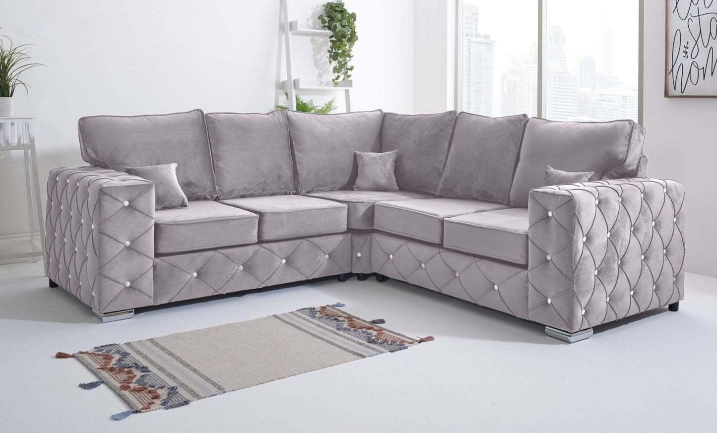 Milton Corner Fullback - 2c2 + Diamonds - Sofa Scape UK