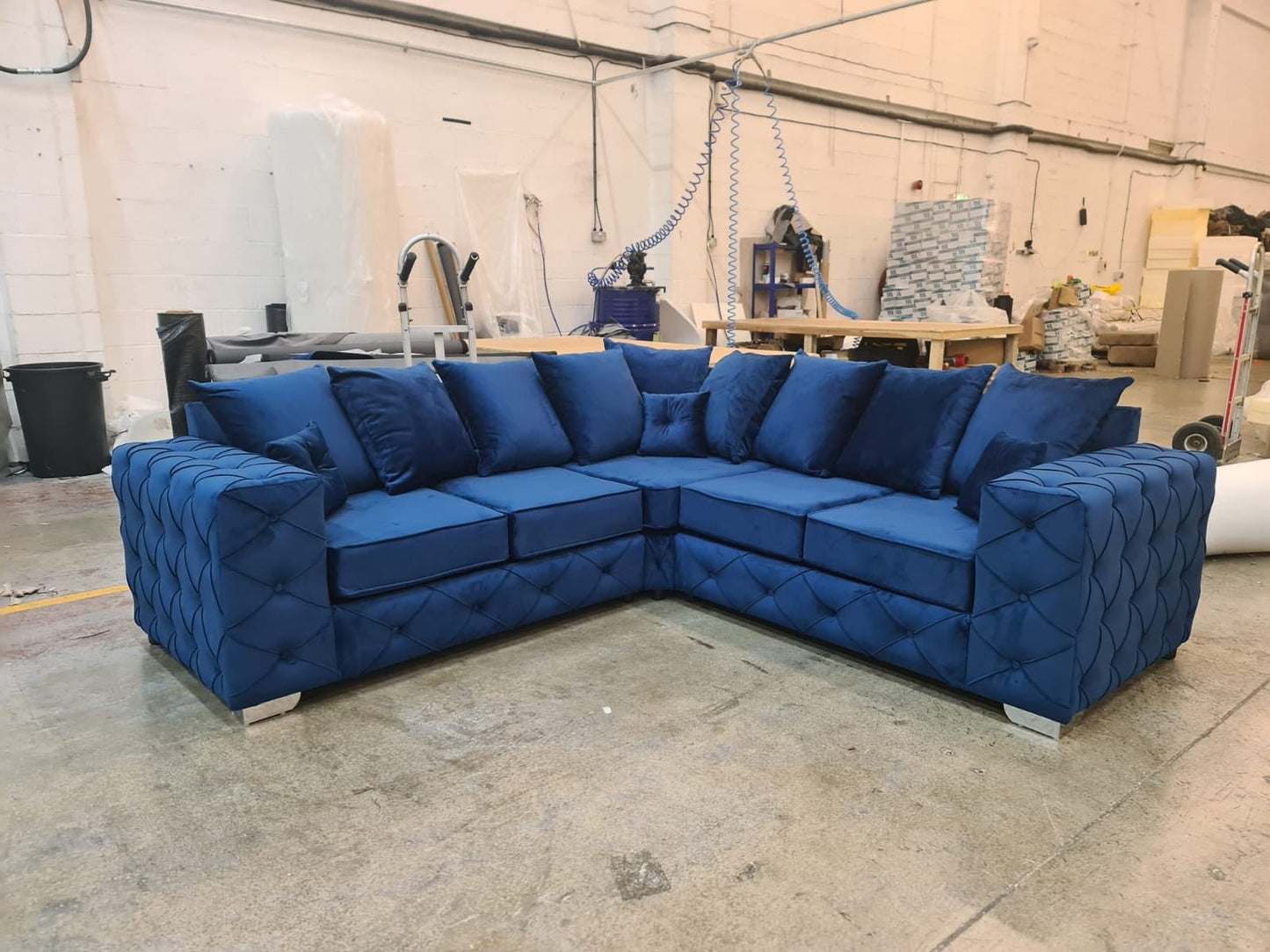 Milton Corner - Marine Blue Scatterback - Sofa Scape UK