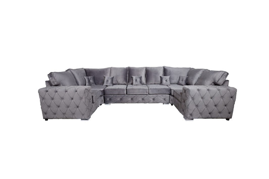 Milton U Shape 8 Seater - Plush Velvet - Sofa Scape UK