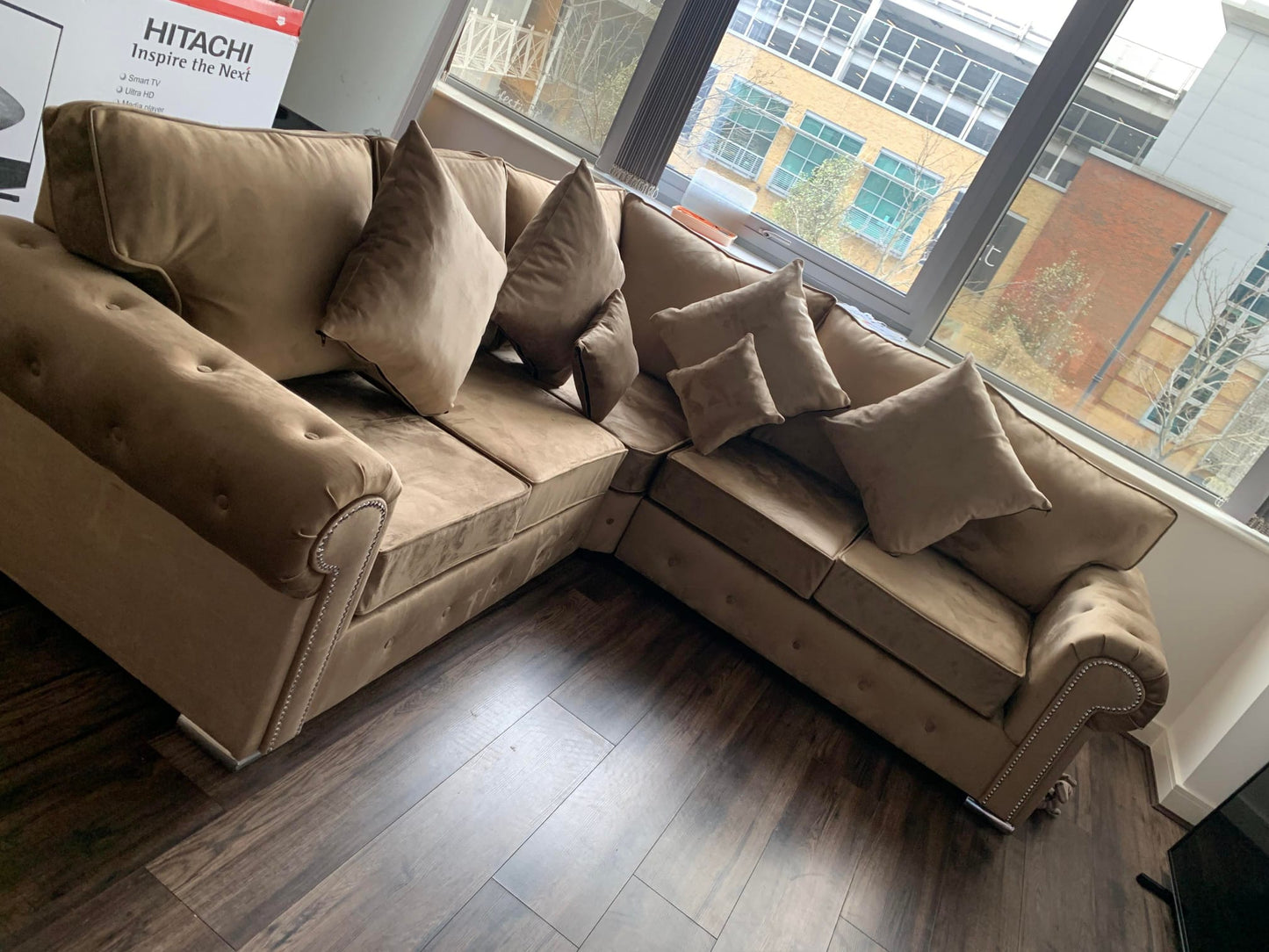 Olympia Corner - Mink Fullback - Sofa Scape UK