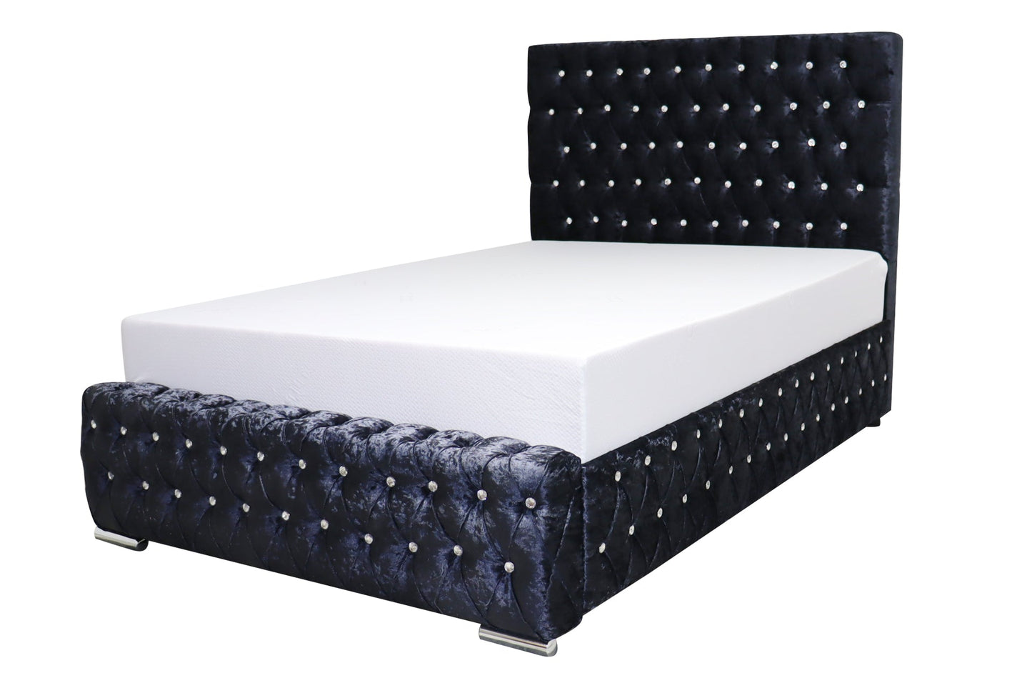Olympia Crushed Velvet Bed - Sofa Scape UK