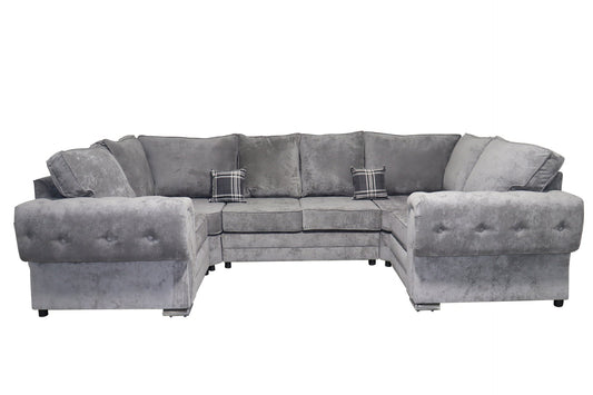 Verona U Shape 6 Seater - Chenille - Sofa Scape UK