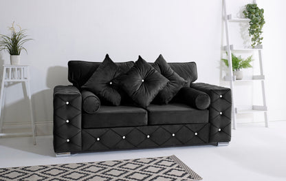 Milton 3+2 Fullback + Diamonds + Bolster / Buttoned Cushions - Sofa Scape UK