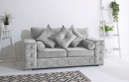 Milton 3+2 Fullback + Diamonds + Bolster / Buttoned Cushions - Sofa Scape UK