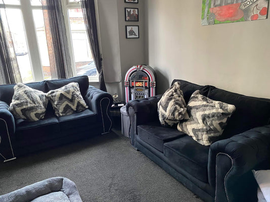 3+2 Falcon - Fullback Black - Sofa Scape UK