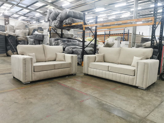3+2 Layla - Cream Fullback - Sofa Scape UK