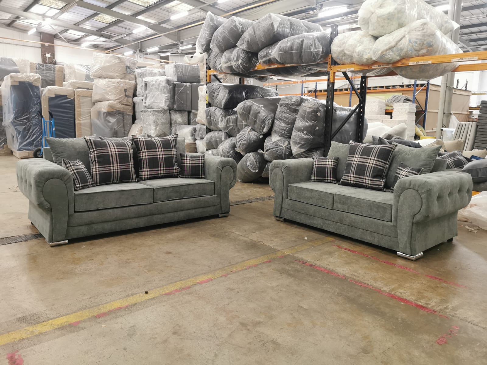 3+2 Verona - Granite Scatterback - Sofa Scape UK