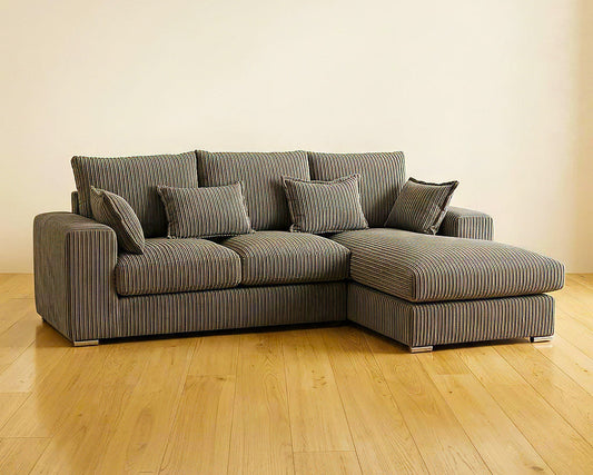 Arden Ribbed Corner Lounge - Sofa Scape UK