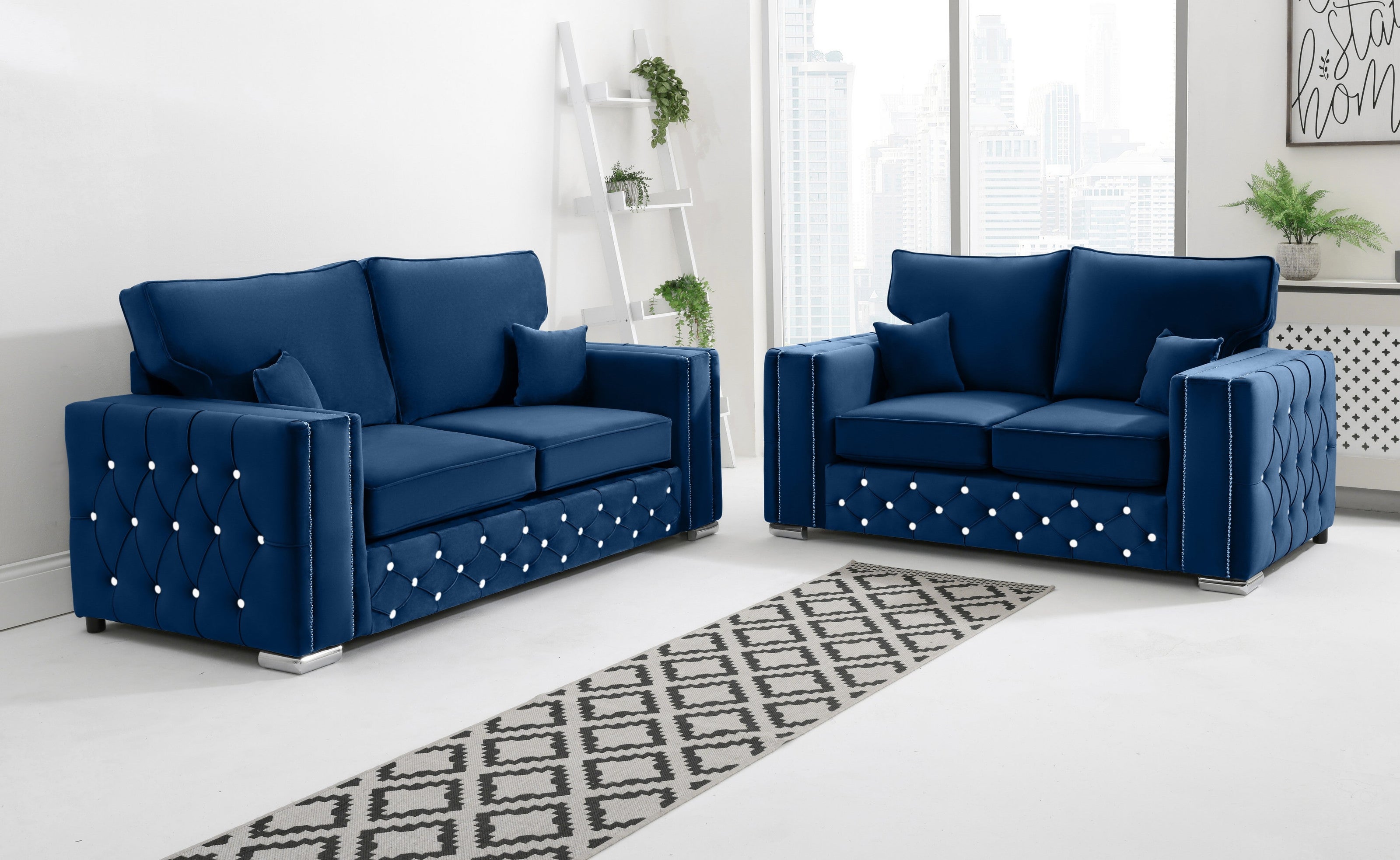 Ventura 3+2 Fullback + Diamonds - Sofa Scape UK