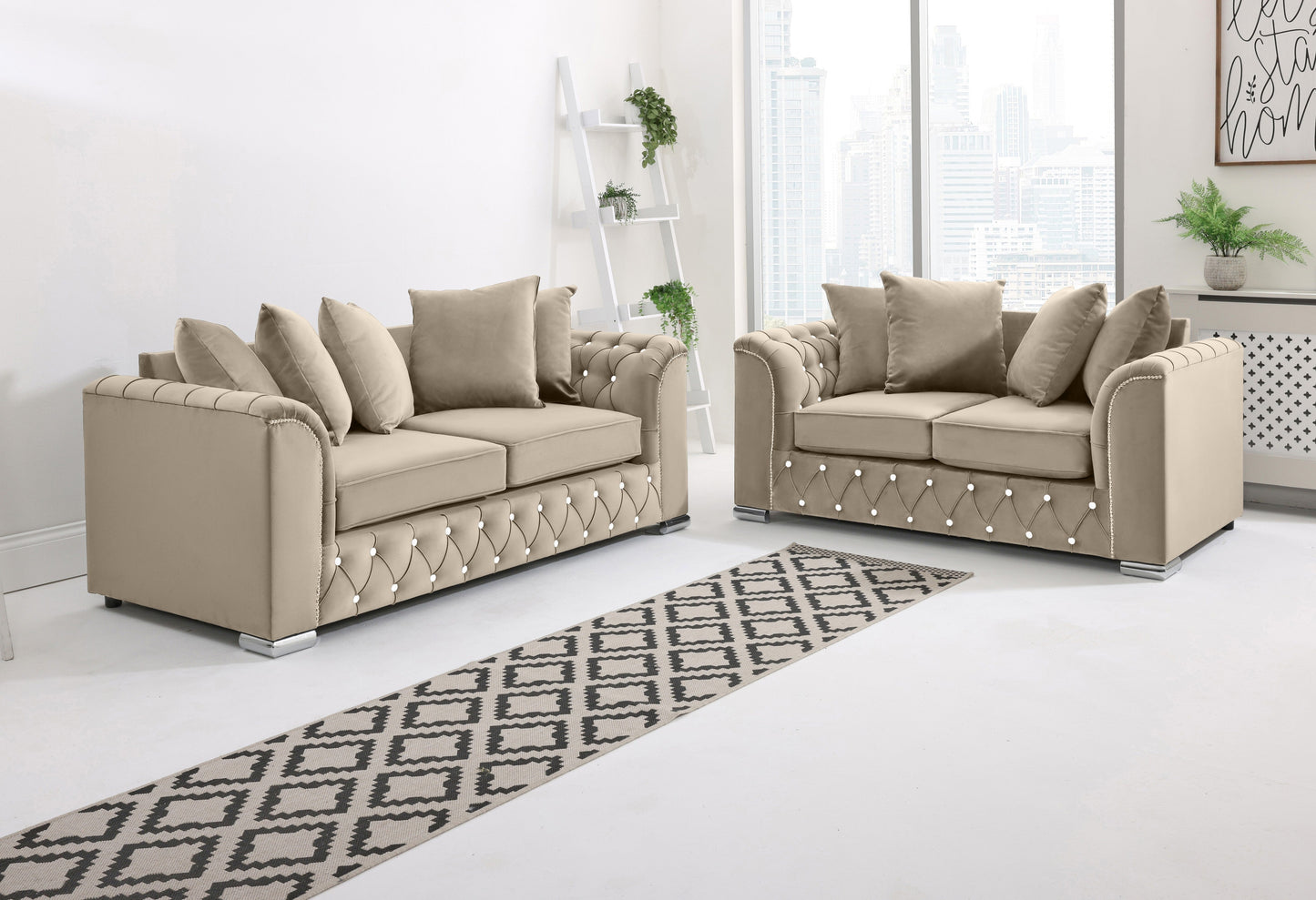 Santoro 3+2 Scatterback + Diamonds - Sofa Scape UK