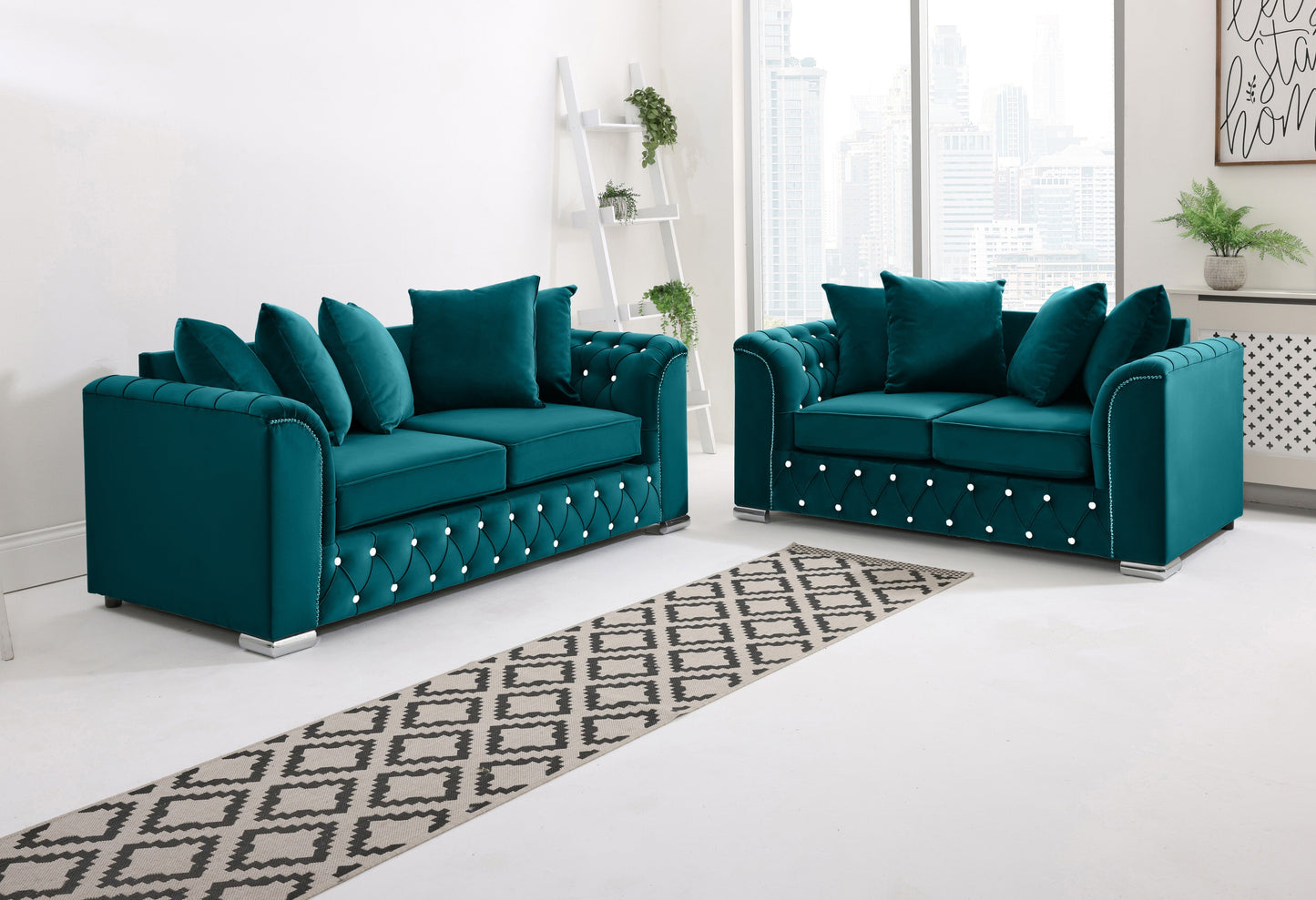 Santoro 3+2 Scatterback + Diamonds - Sofa Scape UK