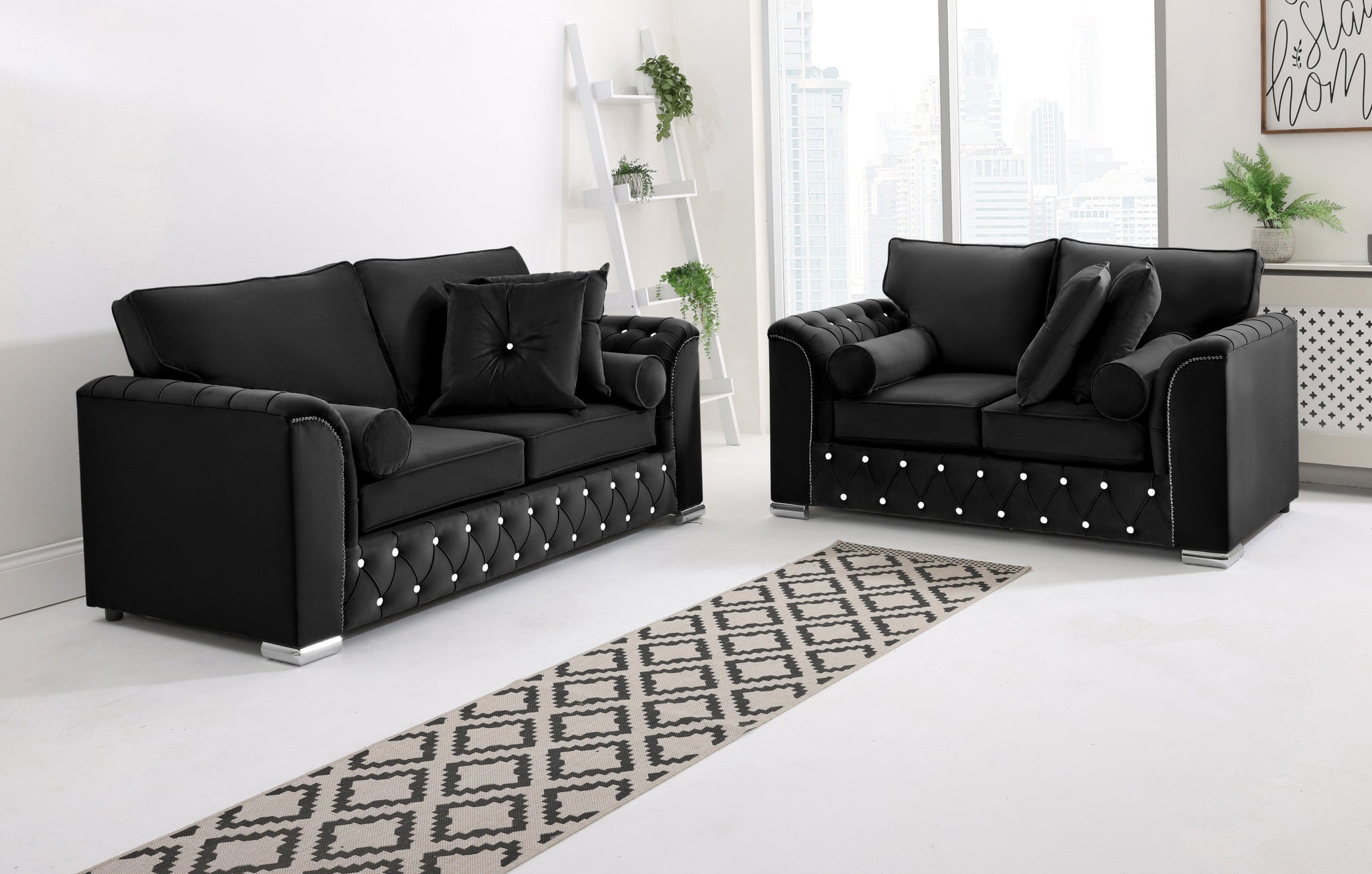 Santoro 3+2 Fullback + Extra Cushions + Diamonds
