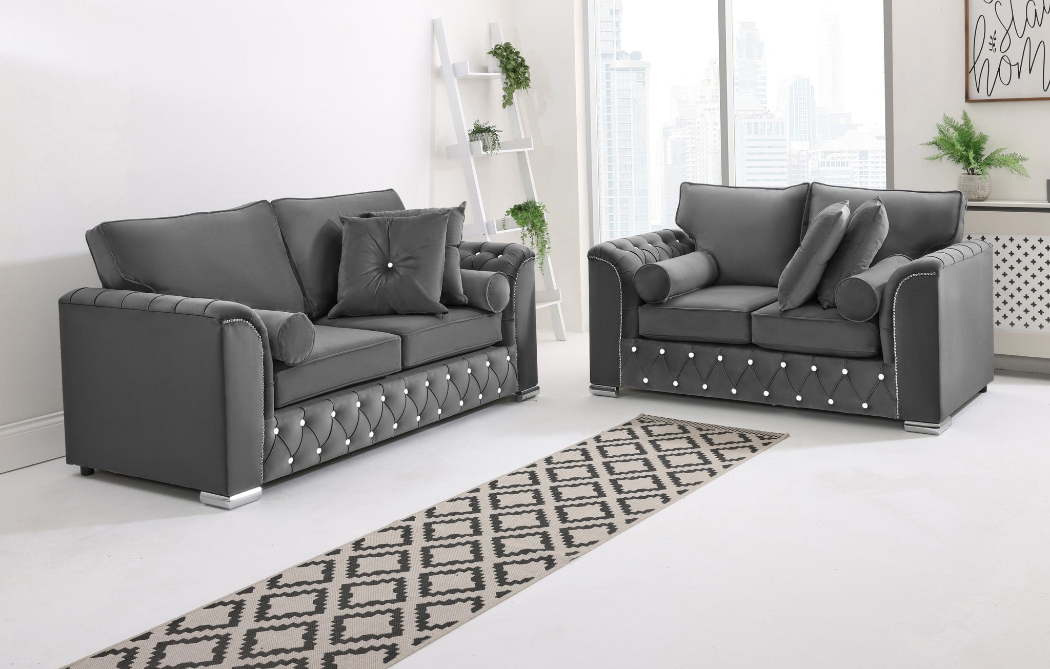 Santoro 3+2 Fullback + Extra Cushions + Diamonds
