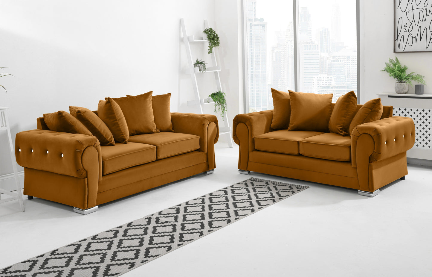Lucera Plush 3+2 Scatterback + Diamonds