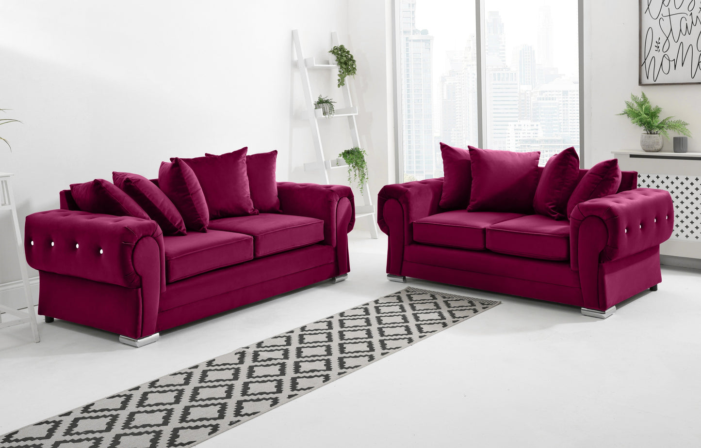 Lucera Plush 3+2 Scatterback + Diamonds