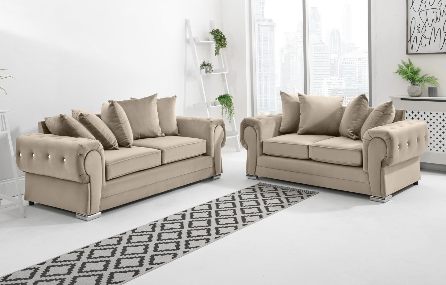 Lucera Plush 3+2 Scatterback + Diamonds