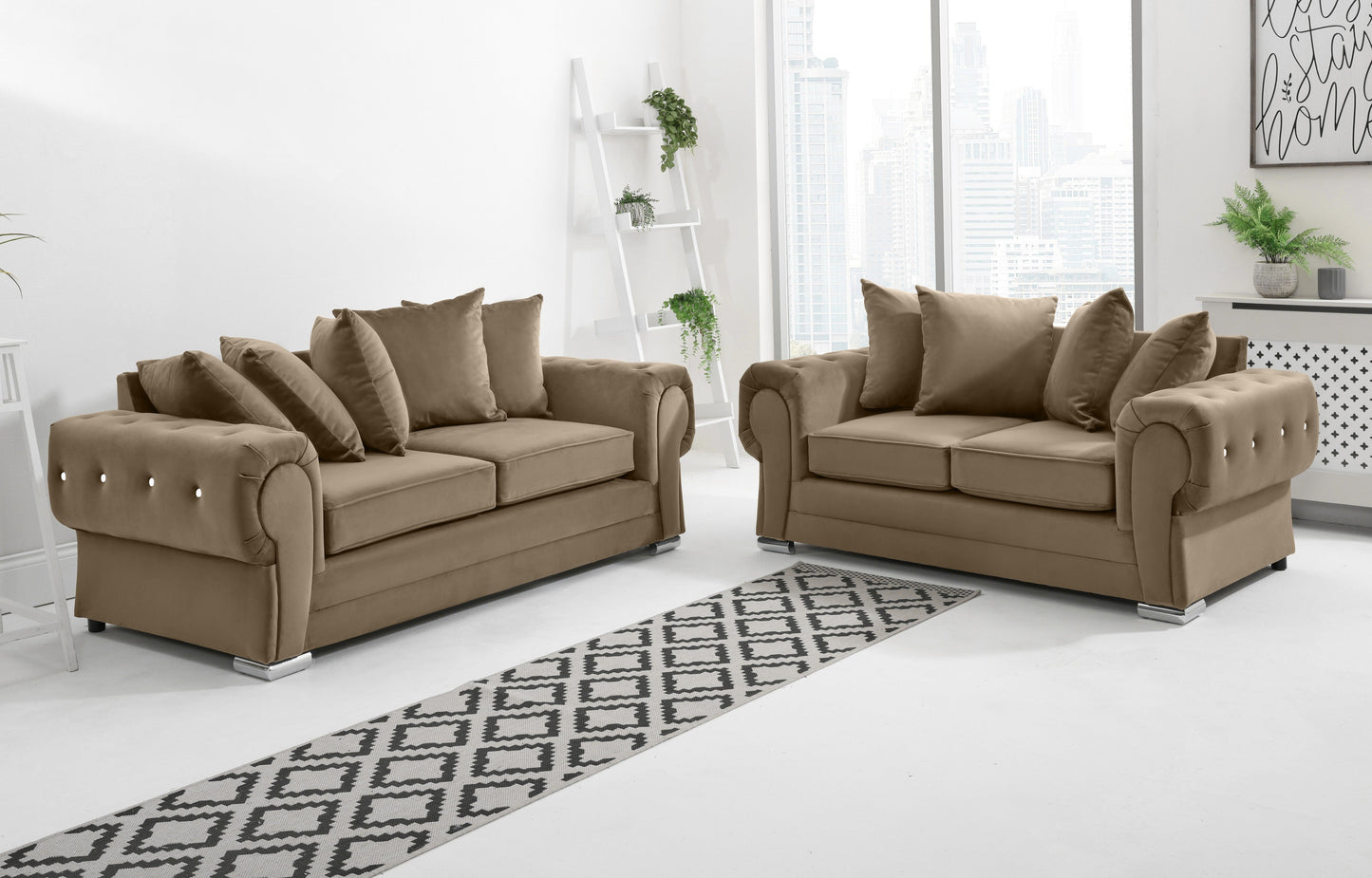 Lucera Plush 3+2 Scatterback + Diamonds
