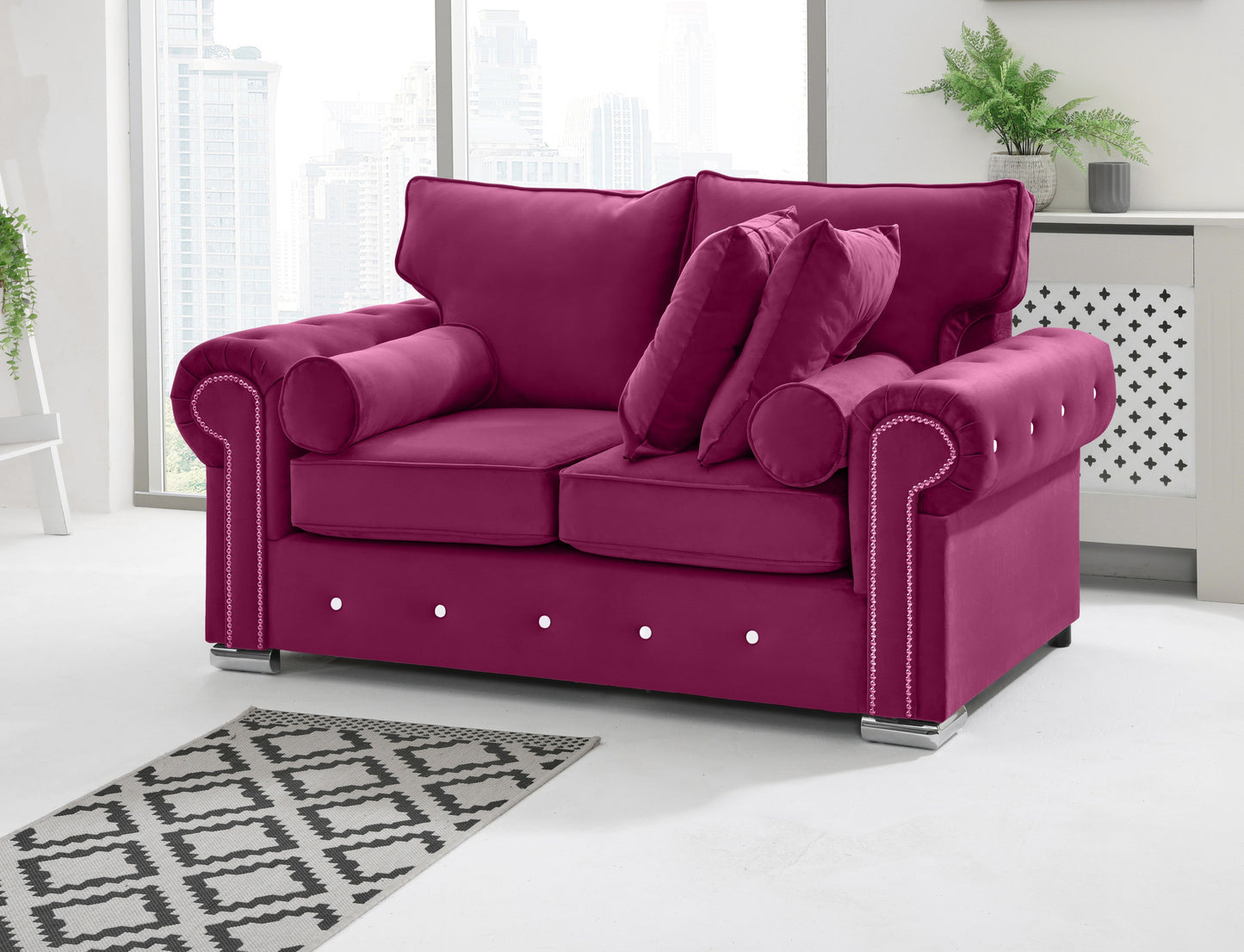 Novara 3+2 Fullback + Extra Cushions + Diamonds