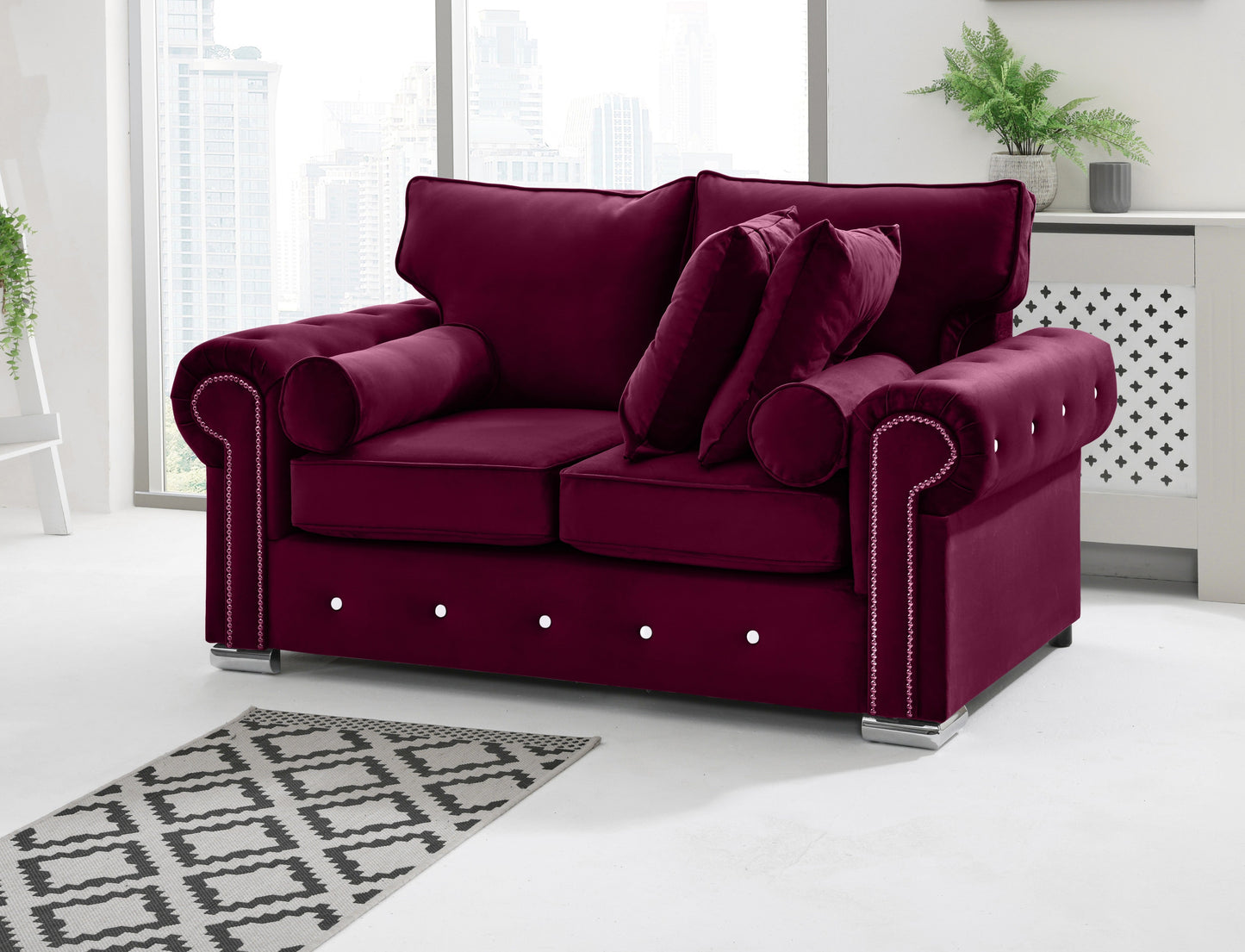 Novara 3+2 Fullback + Extra Cushions + Diamonds