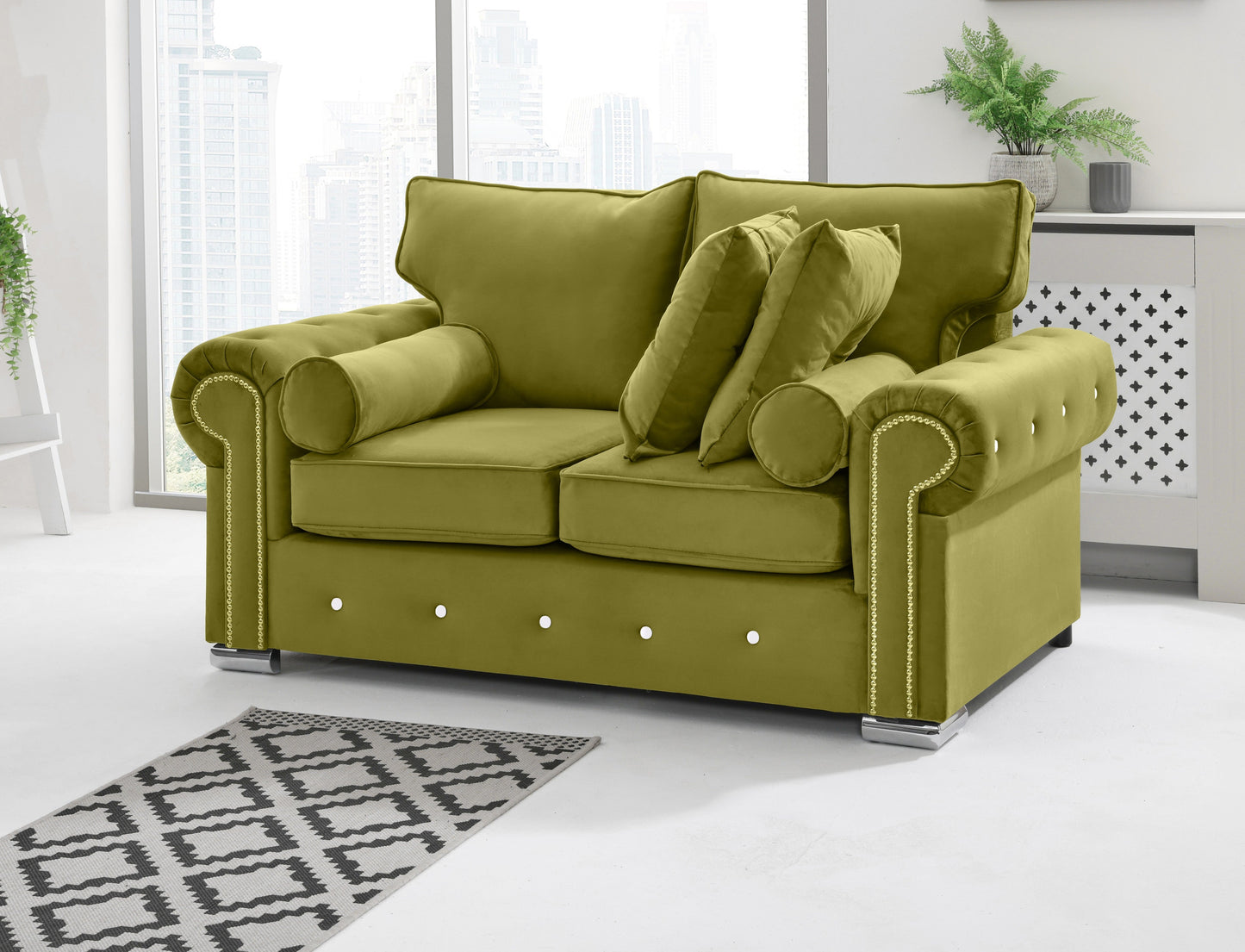 Novara 3+2 Fullback + Extra Cushions + Diamonds