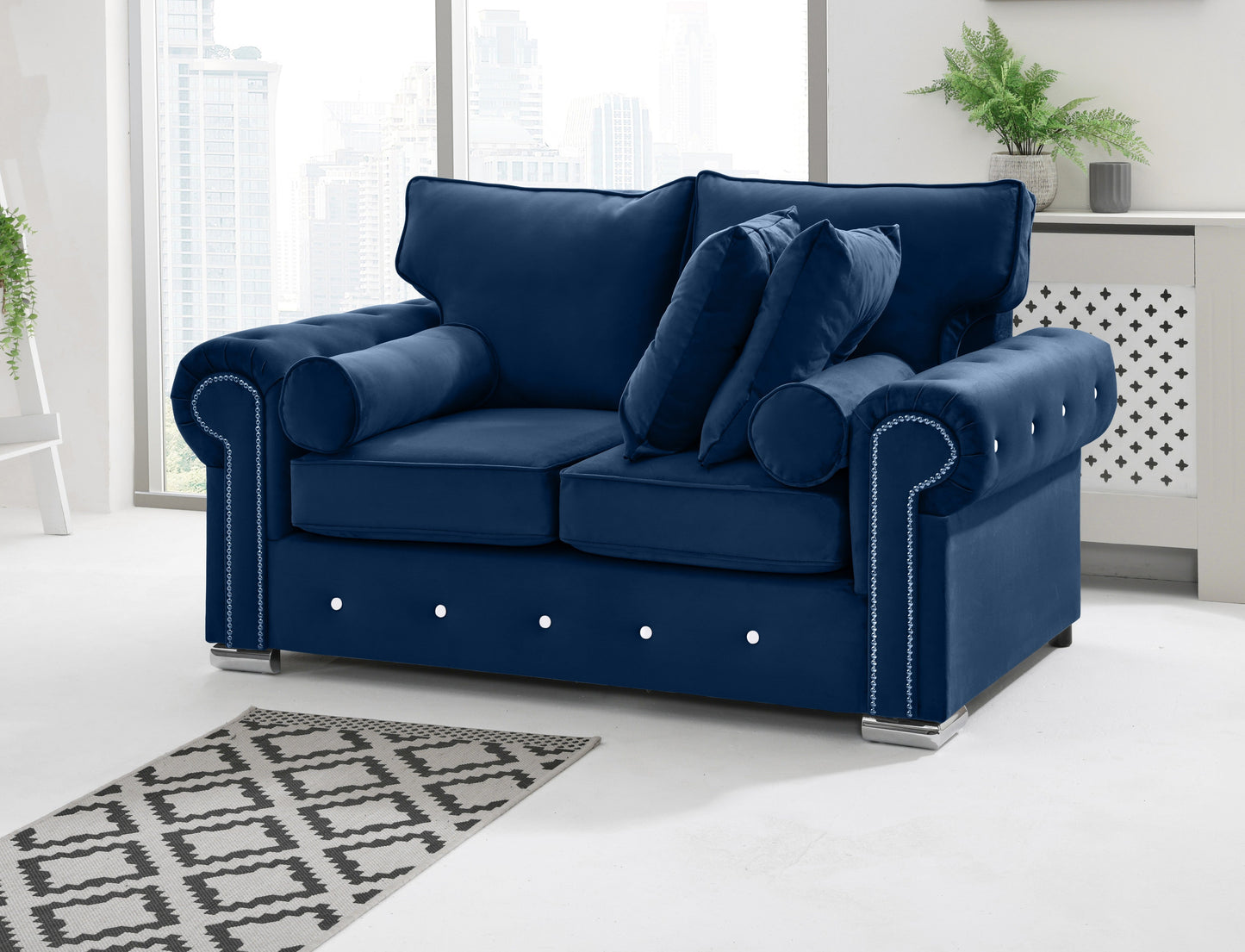Novara 3+2 Fullback + Extra Cushions + Diamonds