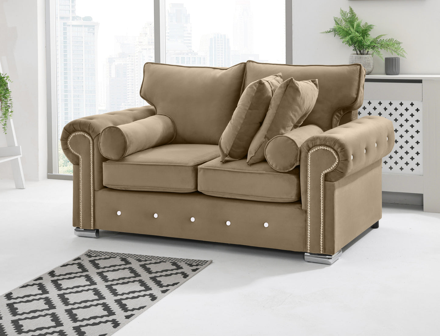 Novara 3+2 Fullback + Extra Cushions + Diamonds