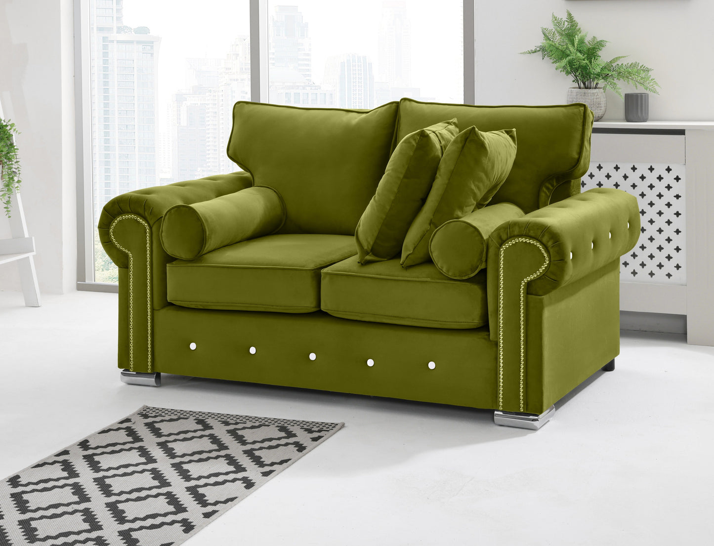 Novara 3+2 Fullback + Extra Cushions + Diamonds