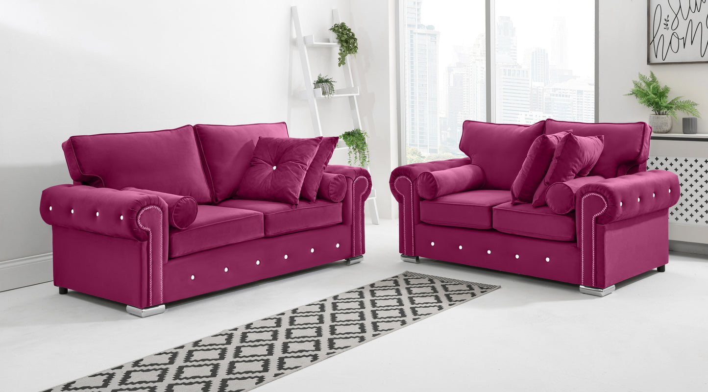 Novara 3+2 Fullback + Extra Cushions + Diamonds