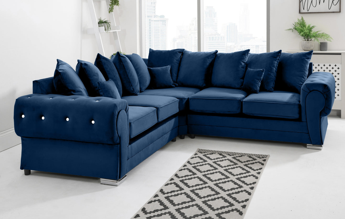 Lucera Plush Corner Scatterback + Diamonds