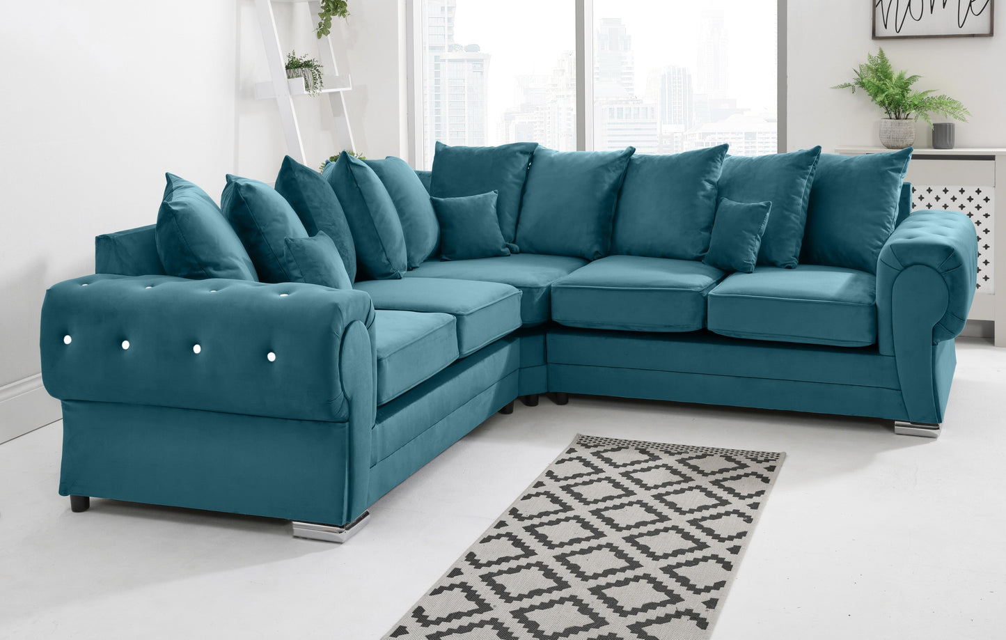 Lucera Plush Corner Scatterback + Diamonds
