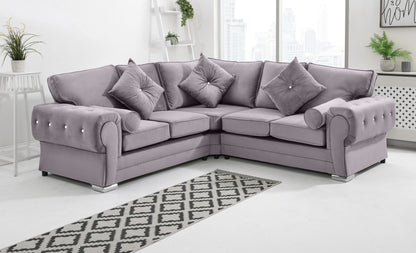 Lucera Plush Corner Fullback + Extra Cushions + Diamonds