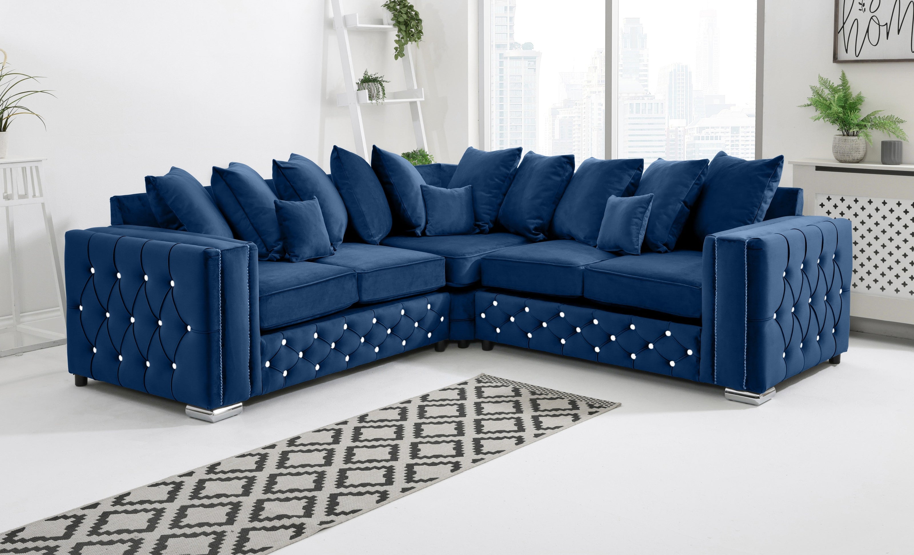Ventura Corner Scatterback + Diamonds - Sofa Scape UK