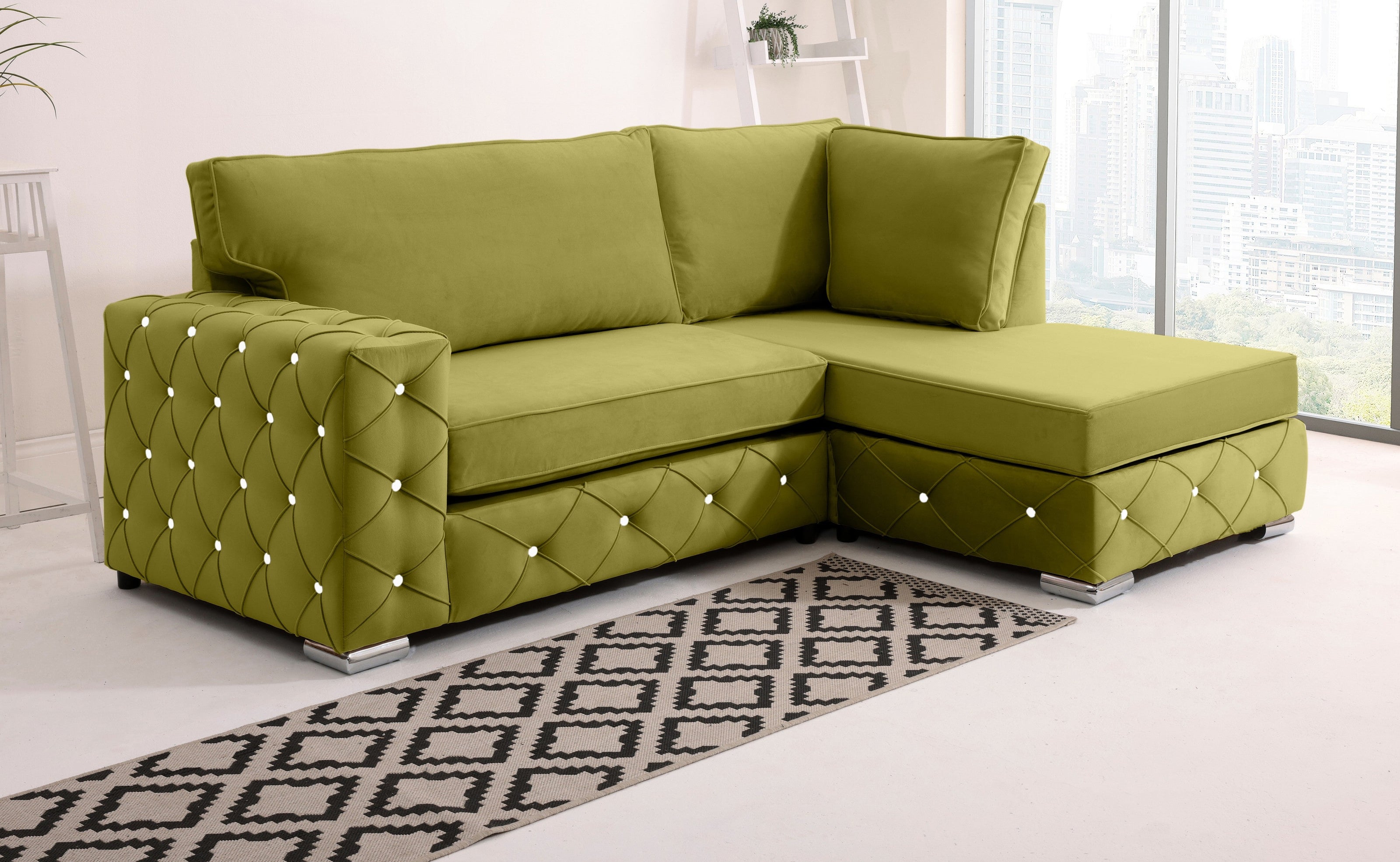 Castro Lounge Fullback - Facing Right + Diamonds - Sofa Scape UK