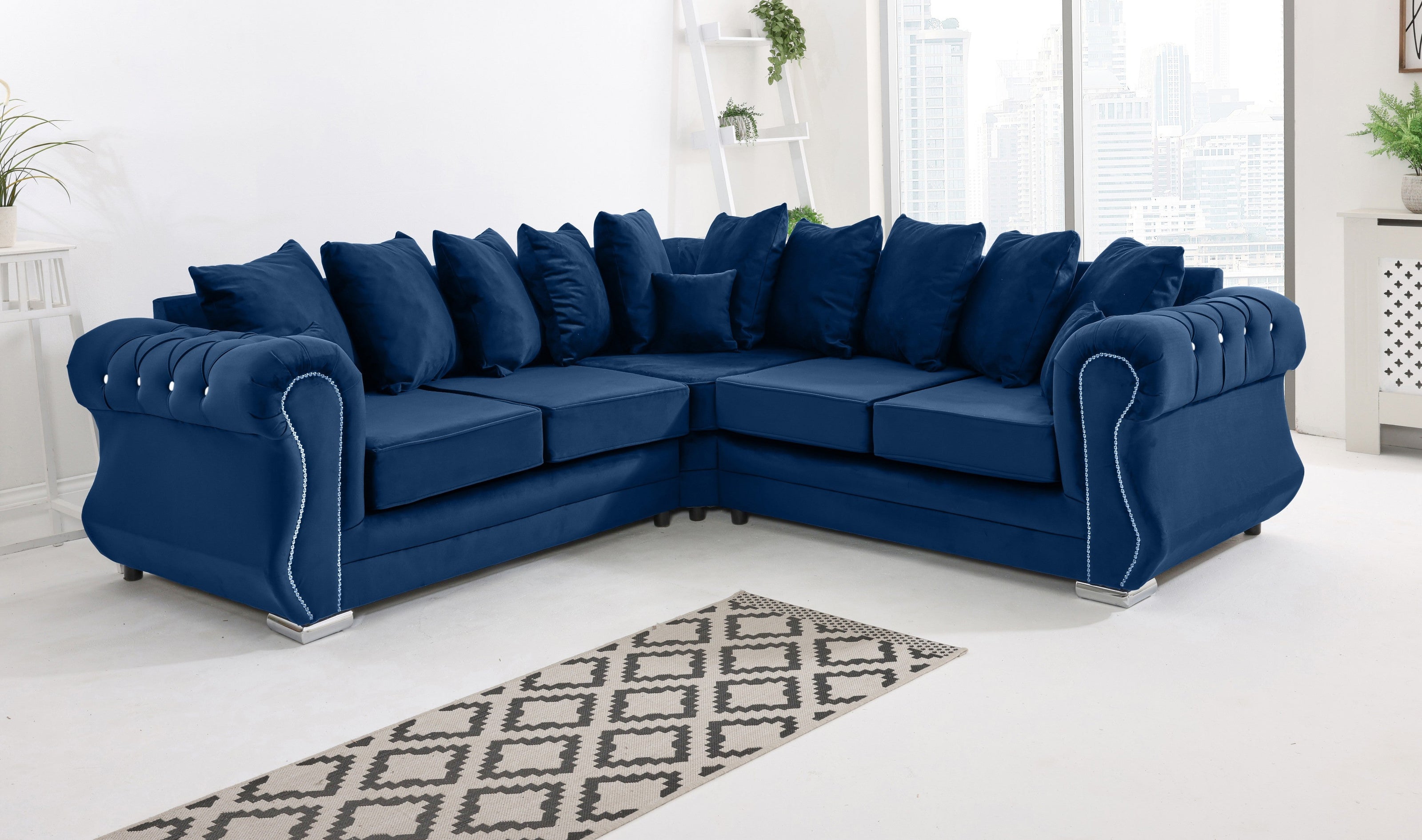 Strada Corner Scatterback + Diamonds - Sofa Scape UK