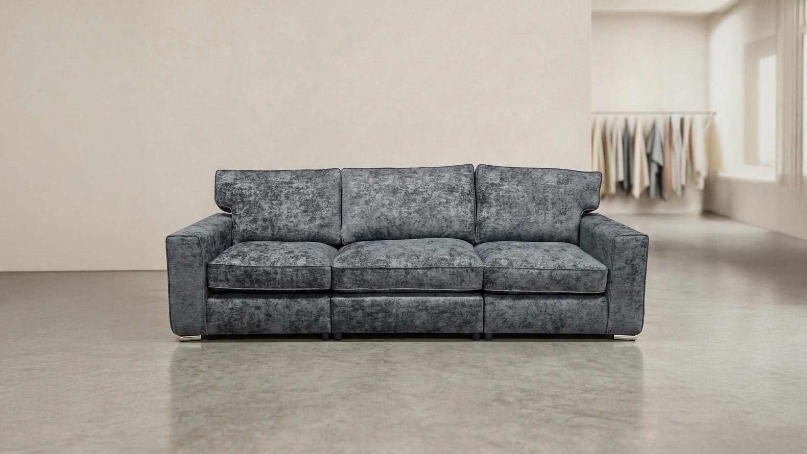 Metro Slate Luxe 3-Seater Sofa