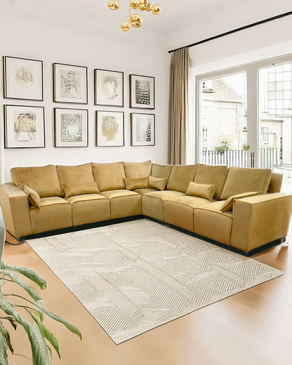 Ravena Corner Fullback Sofa – 2 Bolsters Cushions - Sofa Scape UK