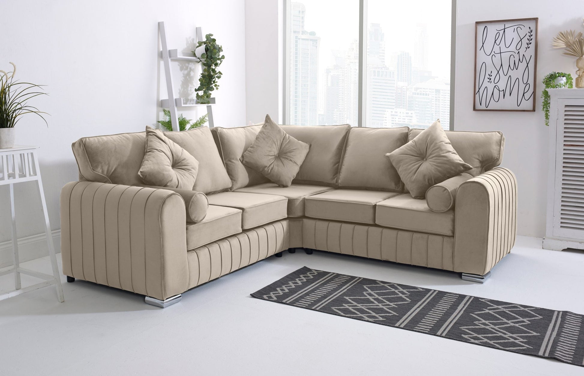 Serena Corner Fullback - 2c2 + Extra Cushions - Sofa Scape UK