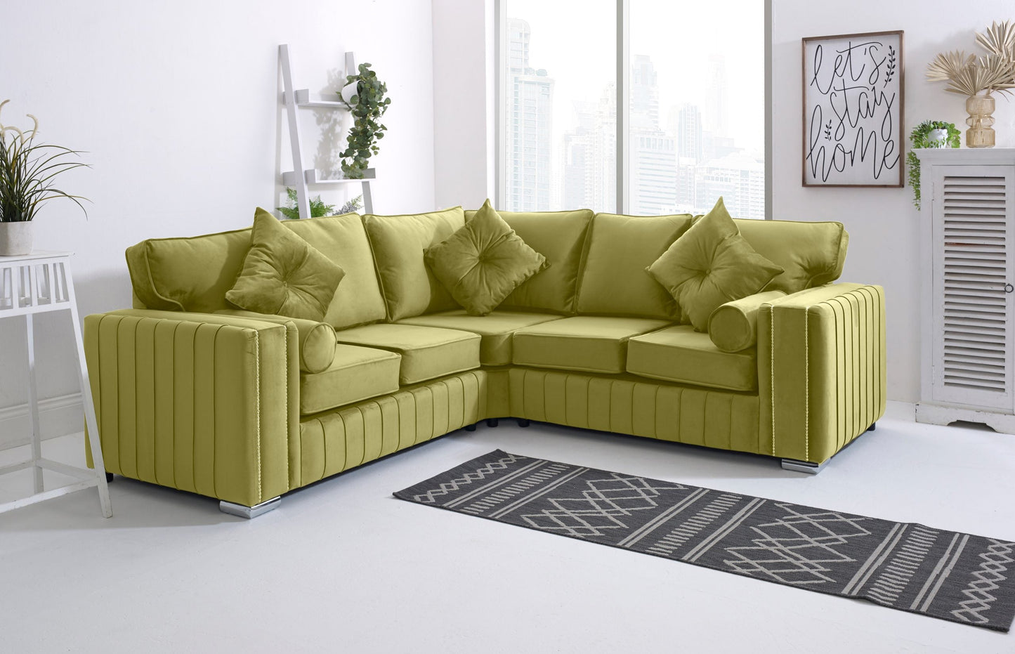 Elara Corner Fullback - 2c2 + Extra Cushions - Sofa Scape UK